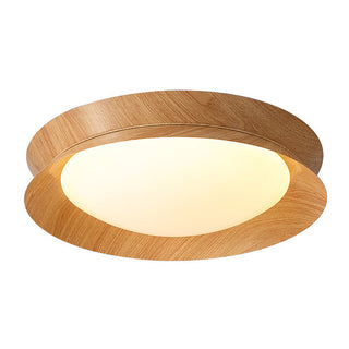 LED Wood Grain Ceiling Light – Modern Flush Mount Fixture With Realistic Texture