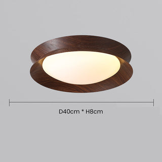 LED Wood Grain Ceiling Light – Modern Flush Mount Fixture With Realistic Texture