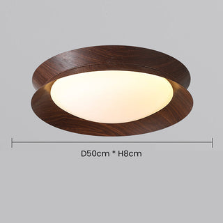 LED Wood Grain Ceiling Light – Modern Flush Mount Fixture With Realistic Texture