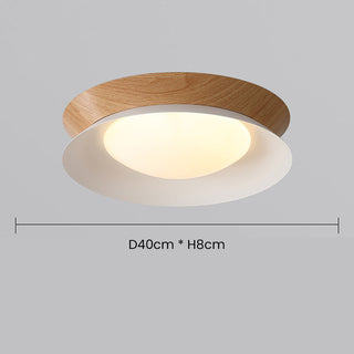 LED Wood Grain Ceiling Light – Modern Flush Mount Fixture With Realistic Texture