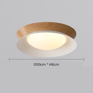 LED Wood Grain Ceiling Light – Modern Flush Mount Fixture With Realistic Texture