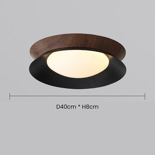 LED Wood Grain Ceiling Light – Modern Flush Mount Fixture With Realistic Texture