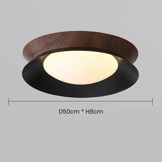 LED Wood Grain Ceiling Light – Modern Flush Mount Fixture With Realistic Texture