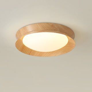 Wood grain LED ceiling lamp modern – flush mount texture