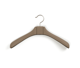 luxury wooden coat hanger premium leather non slip clothes organizer lifestyle view