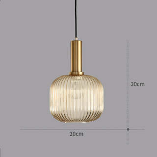 Colorful Suspension Light – Glass Pendant Lamp with Adjustable Height & Gold Base Canopy