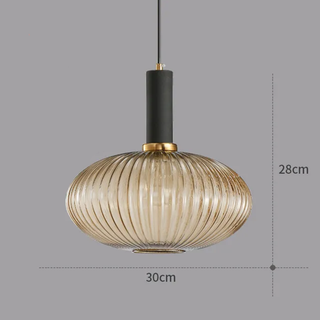 Colorful Suspension Light – Glass Pendant Lamp with Adjustable Height & Gold Base Canopy