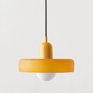 Suspension Bauhaus – Lampe géométrique en verre coloré pour salon