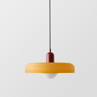 Suspension Bauhaus – Lampe géométrique en verre coloré pour salon