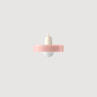 Suspension Bauhaus – Lampe géométrique en verre coloré pour salon