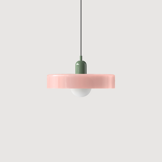 Suspension Bauhaus – Lampe géométrique en verre coloré pour salon