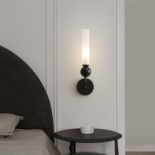 Copper luxury corridor wall lamp brass marble — sconce