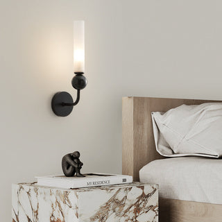 Luxury brass marble copper wall sconce long pole — corridor lamp