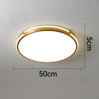 Copper Gold Ceiling Light - Modern Round LED Fixture | Stylish Living Room Lamp