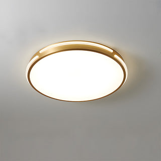 Gold copper ceiling light round LED – modern living room