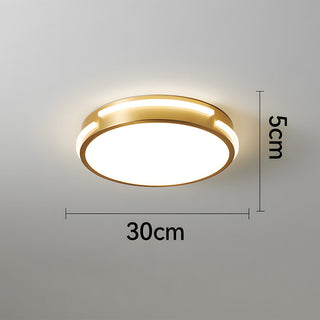Round modern ceiling light gold copper – LED living room glow
