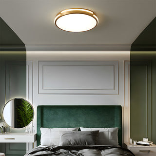 Copper gold ceiling light modern – round LED living room