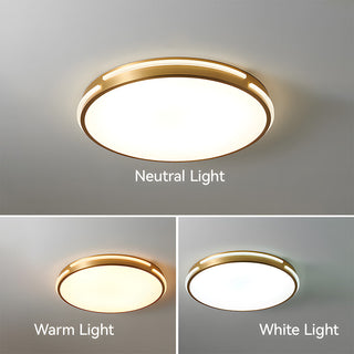 Modern copper gold ceiling lamp round – LED living room