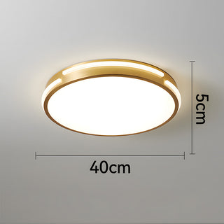 Copper round ceiling lamp gold LED – modern living room