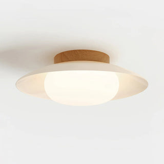 Cream Ceiling Light - Round White Pendant Light With Energy Efficient LED