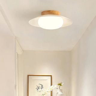 Round cream pendant ceiling lamp, energy efficient LED