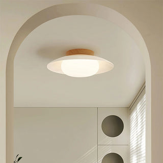 Cream round ceiling light, energy efficient LED pendant design