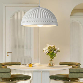 Cream resin pendant top view — vintage adjustable dining ceiling