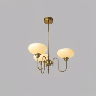 Vintage creamy glass chandelier persimmon mid century ceiling