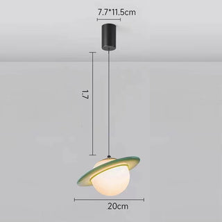 Modern colorful planet pendant lamp — glass vibrant ceiling fixture