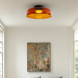 Plafonnier en verre multicouche - Lampe de plafond moderne pour salon avec abat-jour superposés