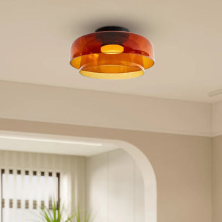 Modern Glass Ceiling Lamp - Designer Creative Glass Fixture for Living Room Lighting