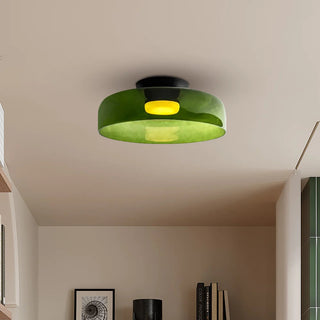 Plafonnier en verre multicouche - Lampe de plafond moderne pour salon avec abat-jour superposés