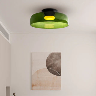 Plafonnier en verre multicouche - Lampe de plafond moderne pour salon avec abat-jour superposés