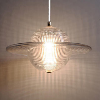 Planet pendant top view — glass modern unique hanging fixture