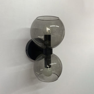 Two head glass modern iron wall sconce ambient — lamp
