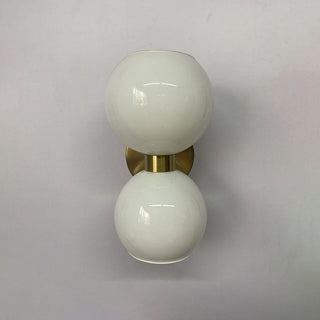 Modern two heads glass iron wall lamp angle — sconce