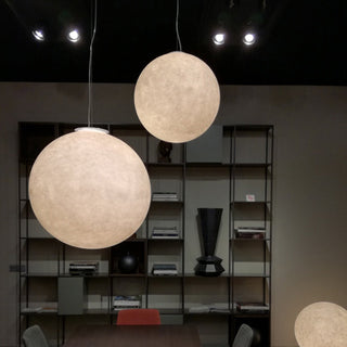 Minimalist moon pendant light dimmable resin for living room