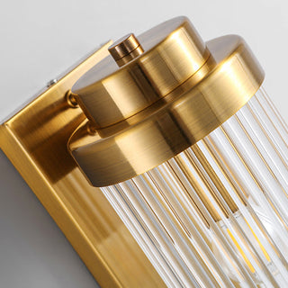 Opulent glass modern crystal pillar wall sconce — metal