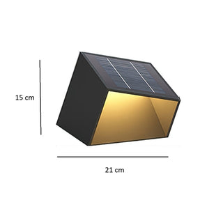 Solar Garden Lamp – Compact Black Steel Bollard With Warm Outdoor Lighting