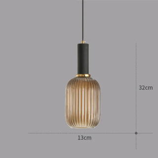 Colorful Suspension Light – Glass Pendant Lamp with Adjustable Height & Gold Base Canopy