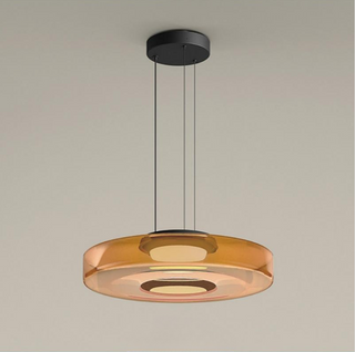 Modern glass pendant with adjustable hanging for dining room