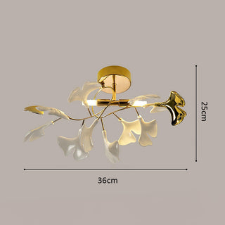 Modern Ceiling Lamp – White Flower Petal Ceramic Light for Living Room Lighting