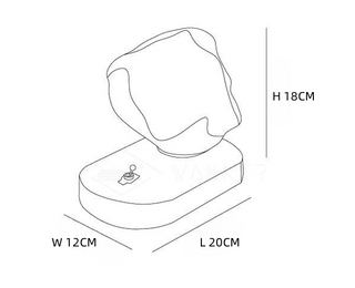 Lampe de table Ice Stone Glass – Lampe moderne au design bois et verre