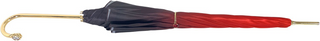 Elegant red umbrella double canopy Swarovski crystal handle