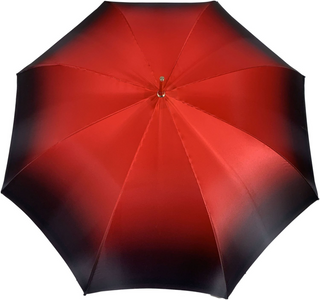 Handmade red double canopy umbrella Swarovski crystal detail