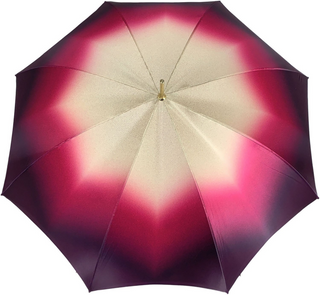 Handmade peacock umbrella Swarovski 24K gold UV open canopy
