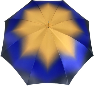 Blue double canopy umbrella – canopy and frame profile