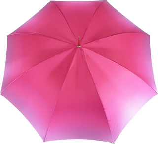 Handmade pink rose umbrella Swarovski handle open canopy