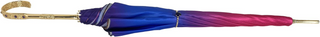 Purple luxury umbrella – double canopy open view