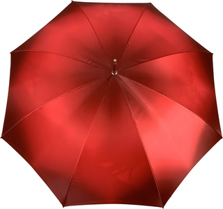 Luxury handmade red double cloth umbrella Swarovski handle